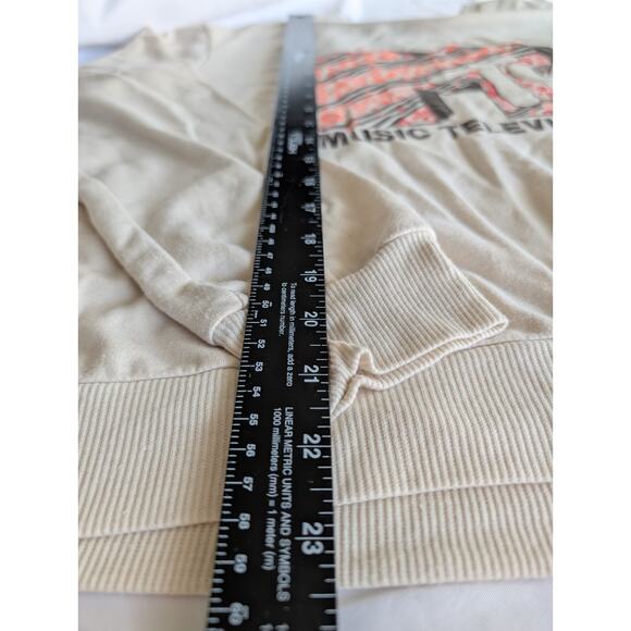 MTV Music Television Logo Sweatshirt Pullover Size Medium Floral 90's Inspired - Picture 3 of 4